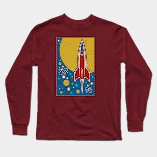 Galaxy Retro Rocket Long Sleeve T-Shirt